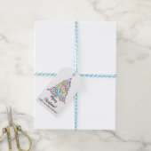 Étiquettes-cadeau Arbre de Noël multicolore clair (Avec de laficelle)