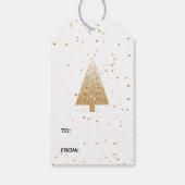 Étiquettes-cadeau Arbre de Noël Or moderne (Dos)