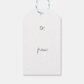 Étiquettes-cadeau Arbre de Noël pâle blanc clair (Dos)