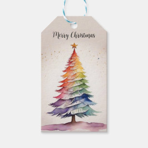 Étiquettes-cadeau Arbre de Noël Rainbow Waterton
