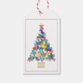 Étiquettes-cadeau Arbre de Noël rustique du Texas (Devant)