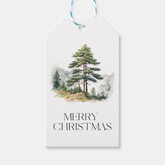 Étiquettes-cadeau Arbre de Noël Splendor d'hiver (Devant)