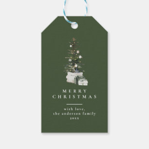 Étiquettes-cadeau Arbre de Noël Typographie minimale Balises Cadeaux