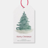 Étiquettes-cadeau Arbre de Noël vert (Devant)