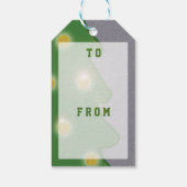 Étiquettes-cadeau Arbre de Noël vert graphique n'importe quel texte (Dos)