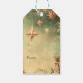 Étiquettes-cadeau Arbre de Noël Vintage (Dos)