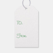 Étiquettes-cadeau Arbre de Noël Watercolor (Dos)