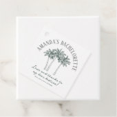 Étiquettes Cadeau Arbre de palmier teintable pour enterrement de vie (En situation)