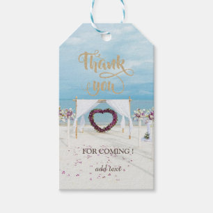 Étiquettes-cadeau Arbre Floral Élégant pour Mariage sur la Plage M