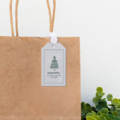 Étiquettes Cadeau Arbre Persistant Gris-Bleu – Set