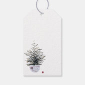Étiquettes-cadeau Arbre rustique Joyeux Noël Aquarelle (Dos)