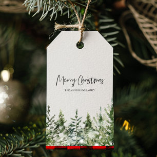 Étiquettes-cadeau Arbre vert de Noël   Joyeux cadeau de Noël Tags