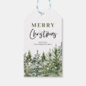 Étiquettes-cadeau Arbre vert de Noël | Joyeux Noël (Devant)