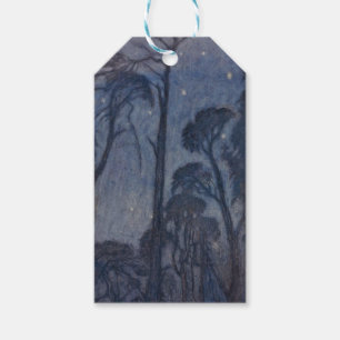 Étiquettes-cadeau Arbres à Twilight (par Edward Robert Hughes)