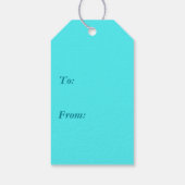 Étiquettes-cadeau Arbres de Noël à fleurs modernes - turquoise (Dos)