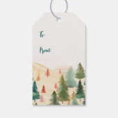 Étiquettes-cadeau Arbres de Noël Forêt rustique (Dos)