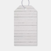 Étiquettes-cadeau Arbres de Noël rustiques Nom de famille (Dos)