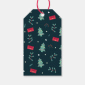 Étiquettes-cadeau Arbres de Noël vert profond Parfaits (Devant)