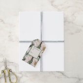 Étiquettes-cadeau Arbres de Noël Vert Rose Chic (Avec de la ficelle)