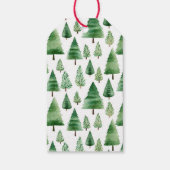 Étiquettes-cadeau Arbres de Noël verts (Dos)