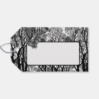 Étiquettes-cadeau Arbres éffrayants et chauves-souris Halloween Tags