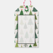 Étiquettes-cadeau Arbres rétro (Dos)