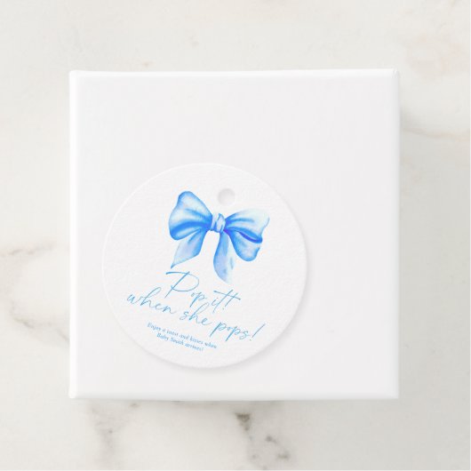 Étiquettes Cadeau Arc bleu - Pop it when it pops (En situation)
