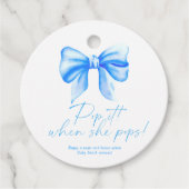 Étiquettes Cadeau Arc bleu - Pop it when it pops (Devant)