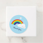 Étiquettes Cadeau Arc en ciel de Kawaii (En situation)