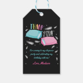 Étiquettes-cadeau Arc-en-ciel Merci Sleepover Party Favoriser (Devant)