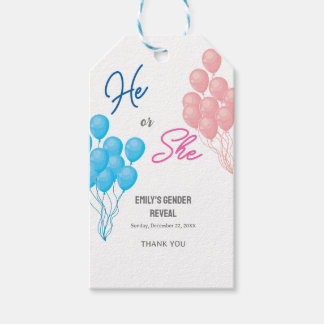 Étiquettes-cadeau arc garçon ou fille sexe révéler l'invitation de l