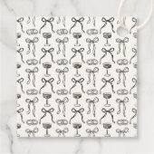 Étiquettes Cadeau Arc lunaire, main dessinée mariage merci (Dos)