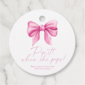 Étiquettes Cadeau Arc rose - Pop-it quand elle sonne (Devant)