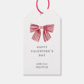 Étiquettes-cadeau Arc rouge simple Saint Valentin (Devant)