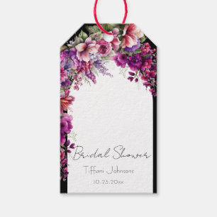 Étiquettes-cadeau Arche Florale Audacieuse pour une Baby Shower de M