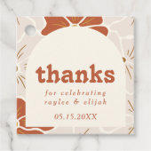 Étiquettes Cadeau Arche florale Super rétro | Boho Favor (Devant)