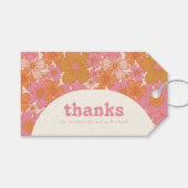 Étiquettes-cadeau Arche florale Super rétro | Boho Favor (Devant (Horizontal))