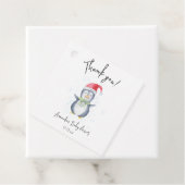 Étiquettes Cadeau Arctic mignon Penguin merci baby shower (En situation)
