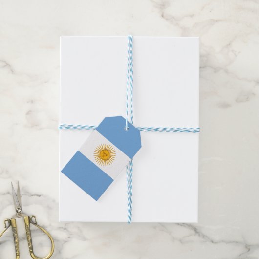 Étiquettes-cadeau Argentina flag (Avec de laficelle)