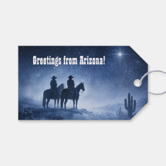 Étiquettes-cadeau Arizona Noël Country Western Cowboys