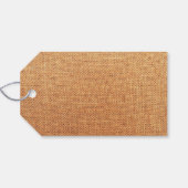 Étiquettes-cadeau Arrière - plan Burlap (Dos (Horizontal))