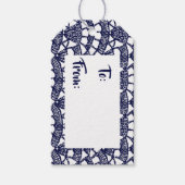 Étiquettes-cadeau Arrière - plan Crochet bleu (Devant)