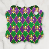 Étiquettes Cadeau Arrière - plan de bijoux Mardi Gras (Dos)