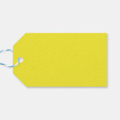 Étiquettes-cadeau Arrière-plan jaune uni vibrant (Dos Horizontal)