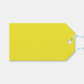 Étiquettes-cadeau Arrière-plan jaune uni vibrant (Devant (Horizontal))