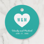 Étiquettes Cadeau Arrière - plan modifiable couleur Monogramme Maria (Devant)