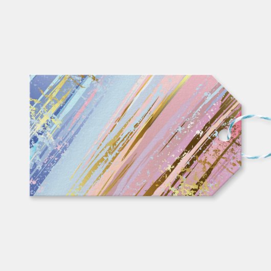 Étiquettes-cadeau Arrière - plan rose texturé (Devant (Horizontal))