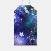 Étiquettes-cadeau Arrière - plan spatial avec étoiles (Dos)