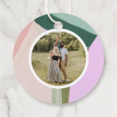 Étiquettes Cadeau Art Abstrait Photo personnalisée Cadeau de Noël (Dos)