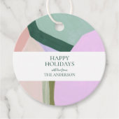 Étiquettes Cadeau Art Abstrait Photo personnalisée Cadeau de Noël (Devant)